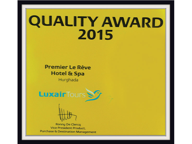 Luxair Tours Quality Award 2015