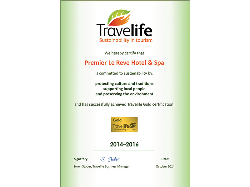 Travelife Gold Award 2016