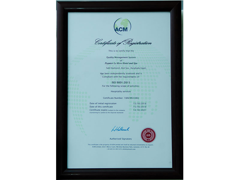 ISO Certificate 2018